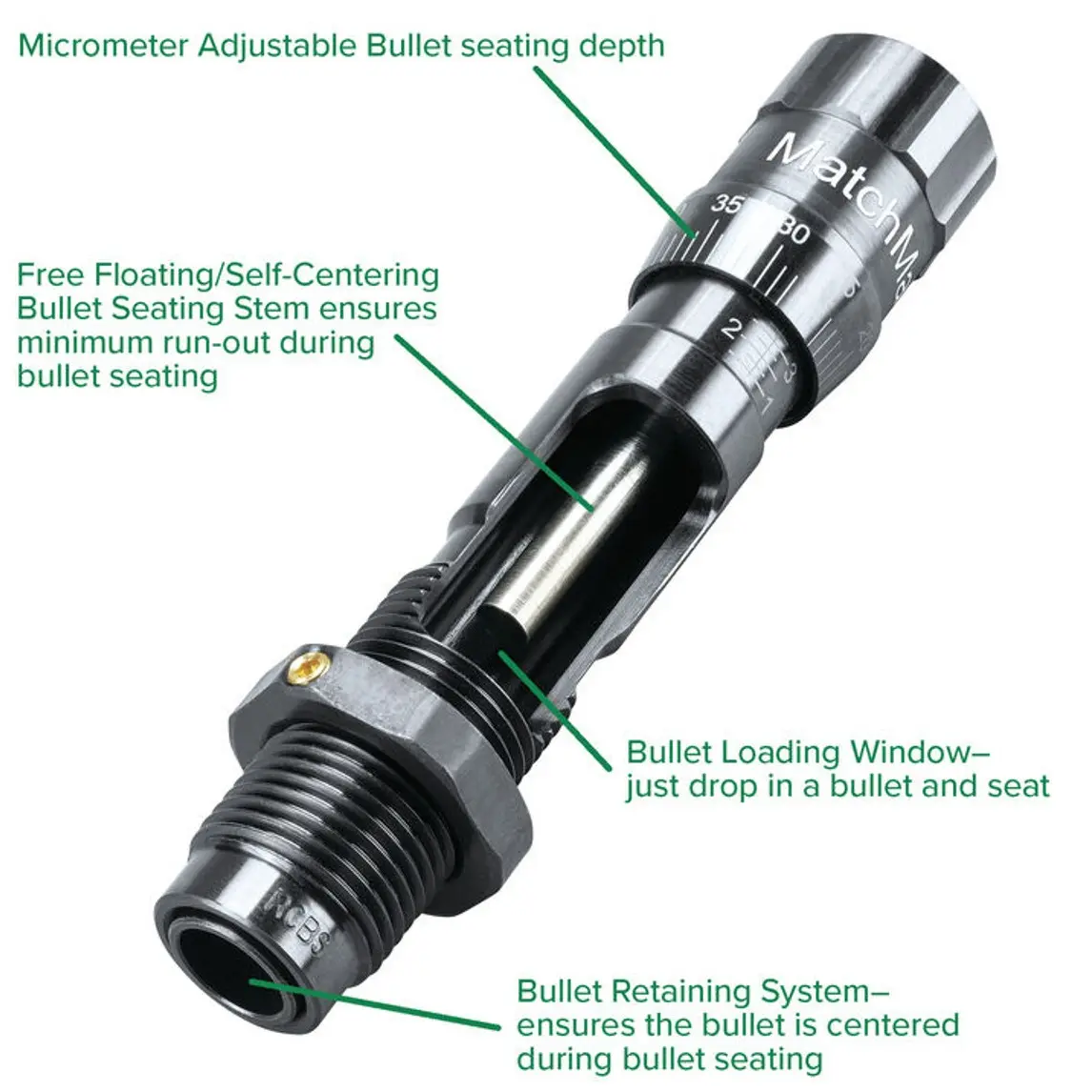 RCBS Matchmaster Competition Seat Die 6.5mm Creedmoor